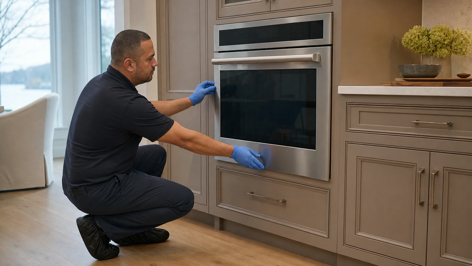 Built-in wall oven diagnostic visit in the service area